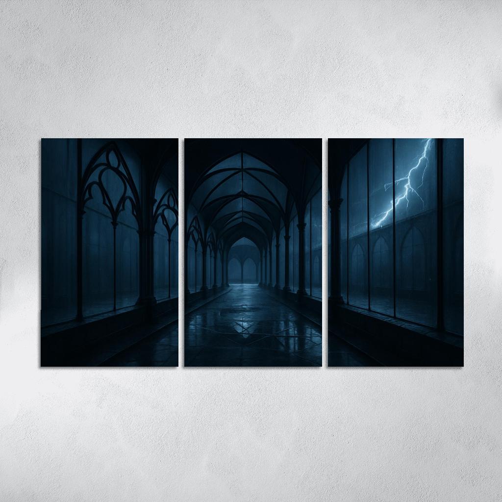 Stormglass Cloister With Floating Iron Tracery wall art