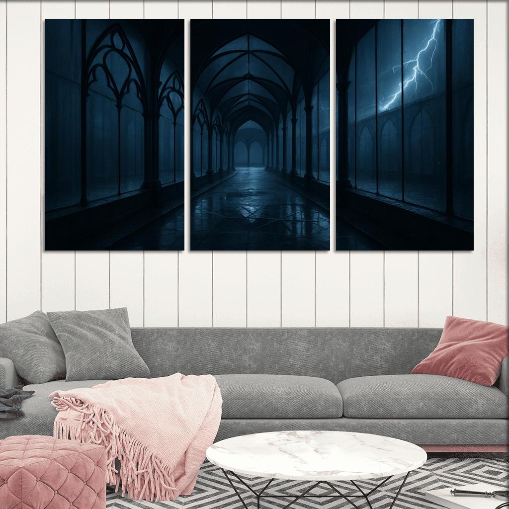 Stormglass Cloister With Floating Iron Tracery wall art