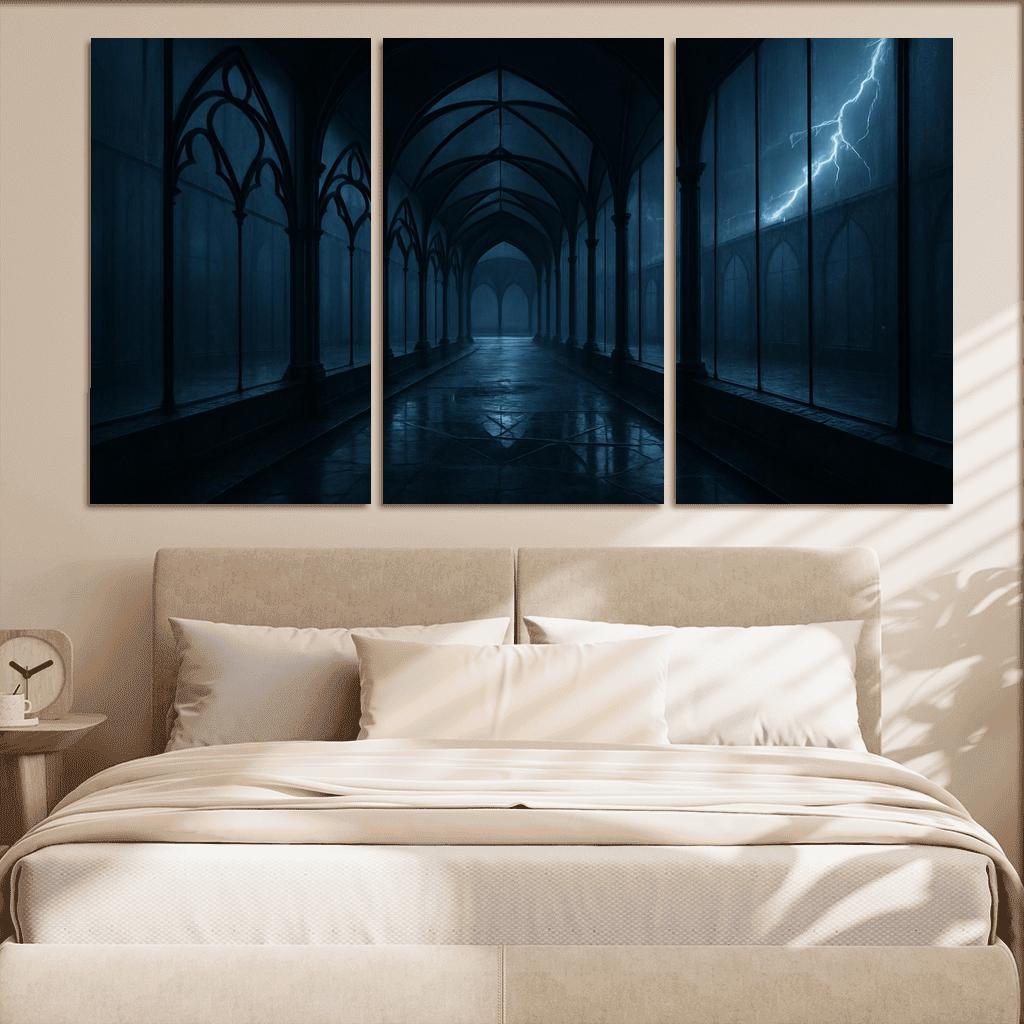 Stormglass Cloister With Floating Iron Tracery wall art