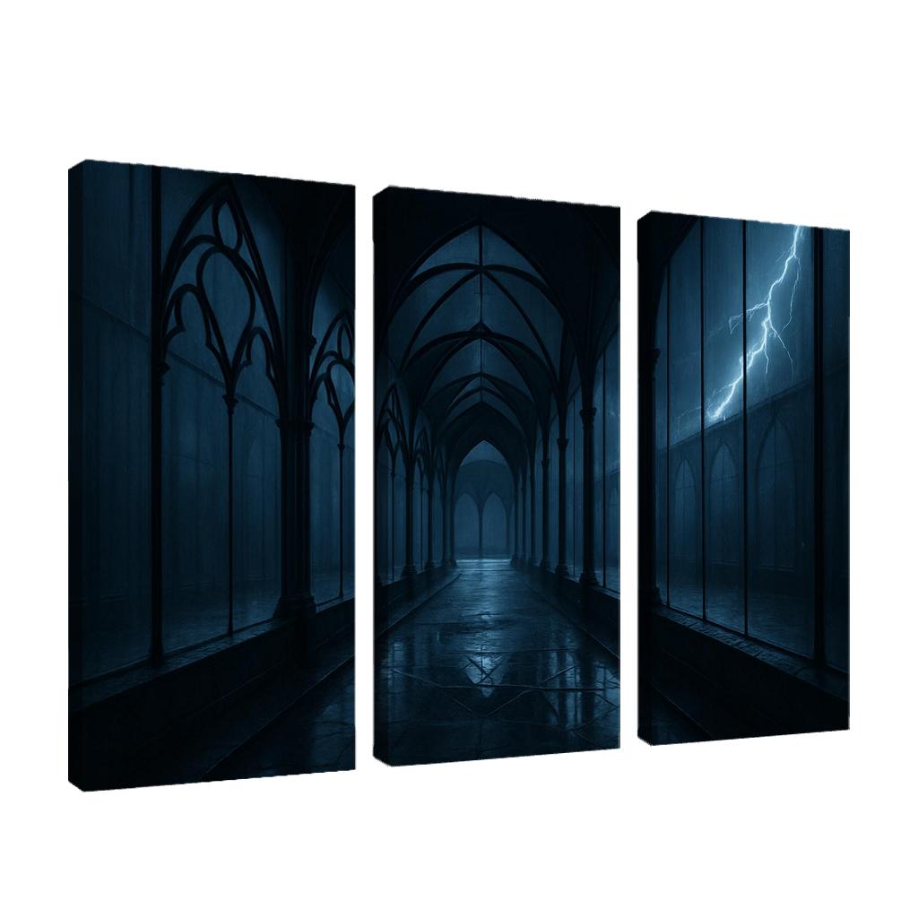 Stormglass Cloister With Floating Iron Tracery wall art