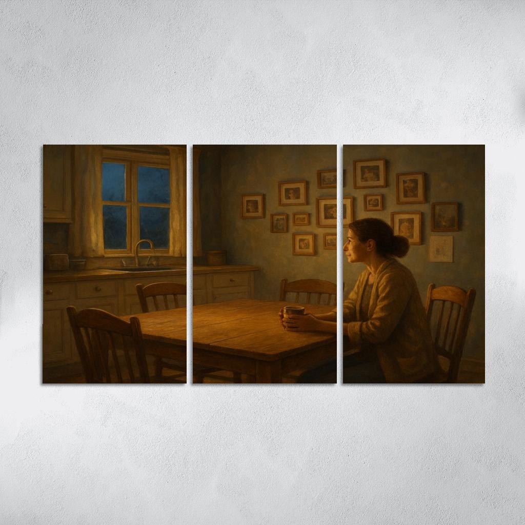The Kitchen Table Where Her Stories Live abstract paintings frame