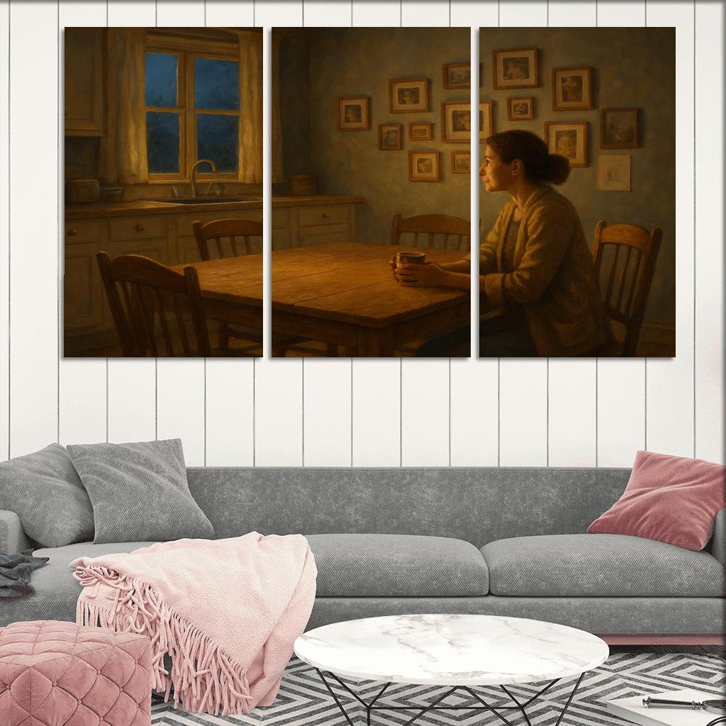 The Kitchen Table Where Her Stories Live abstract paintings frame