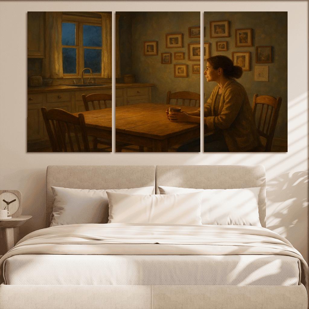 The Kitchen Table Where Her Stories Live abstract paintings frame