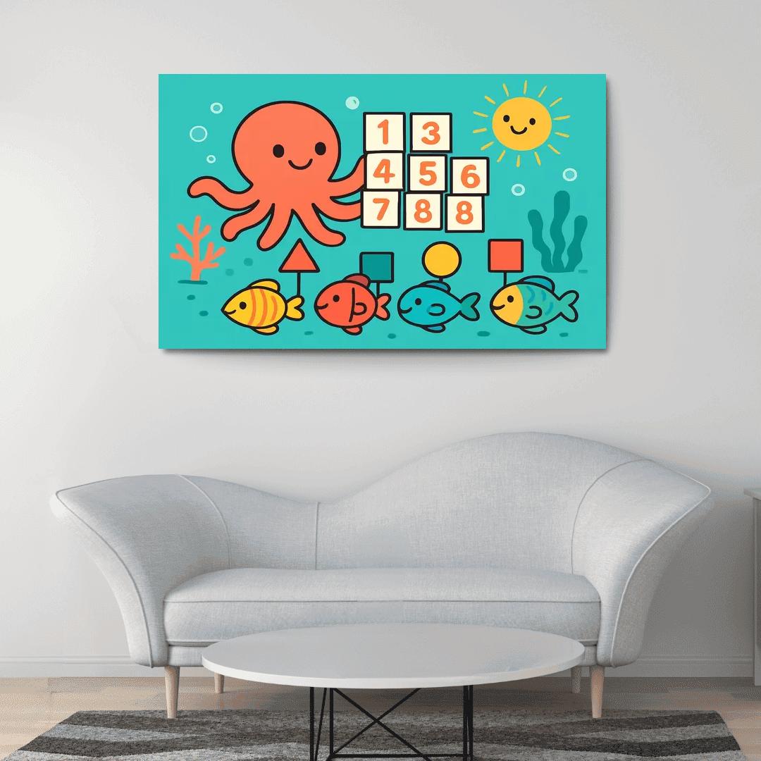 Coral Reef Math Parade custom paintings frame