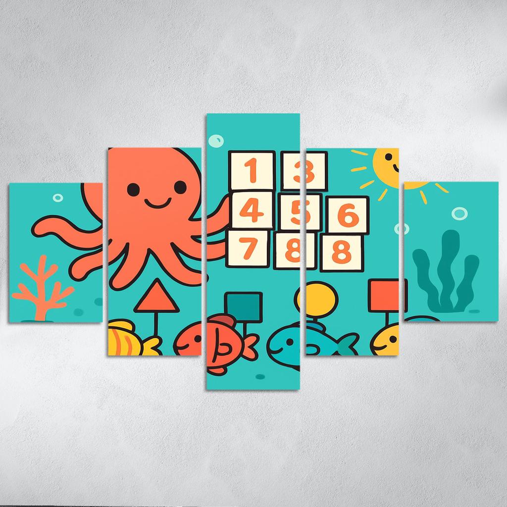 Coral Reef Math Parade custom paintings frame