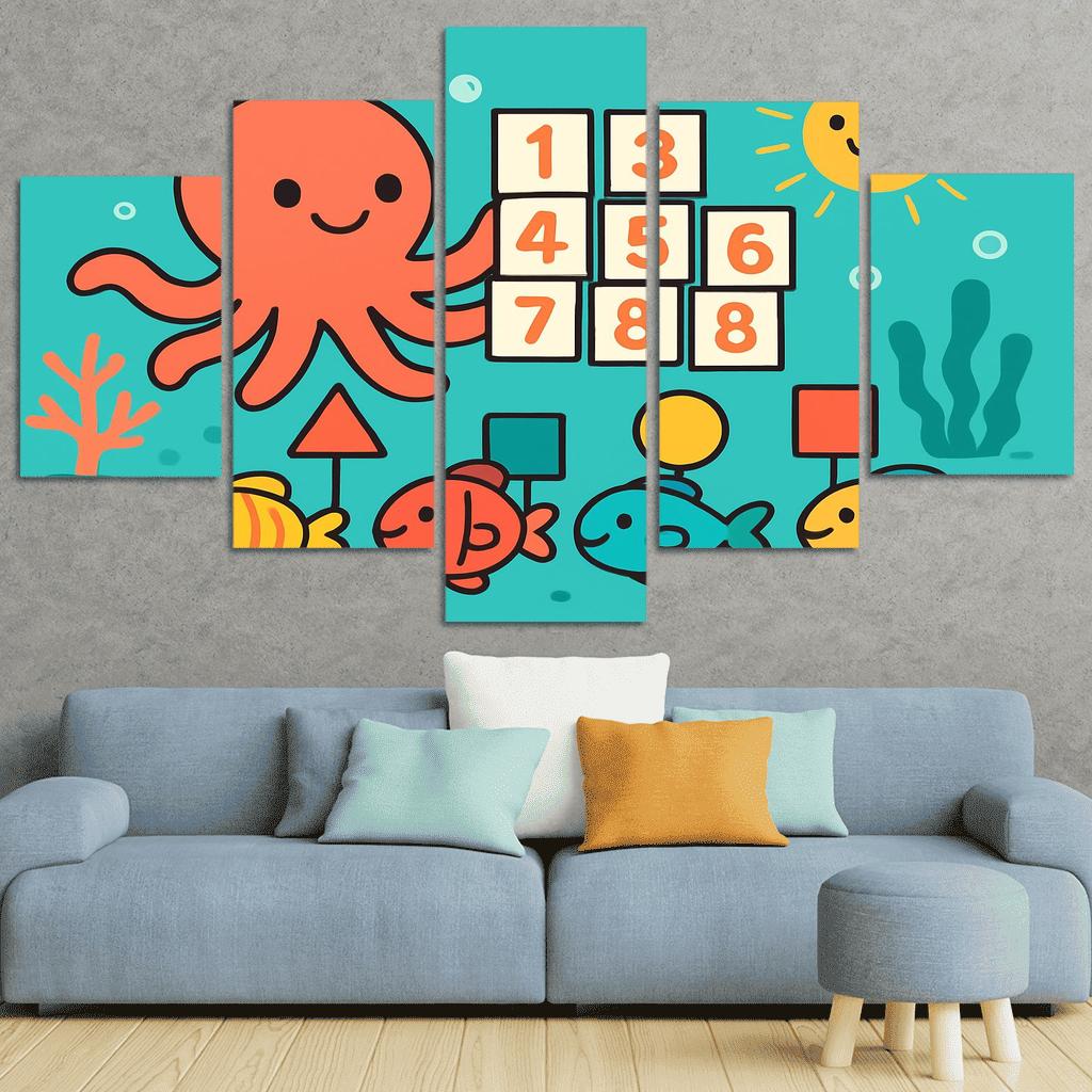 Coral Reef Math Parade custom paintings frame