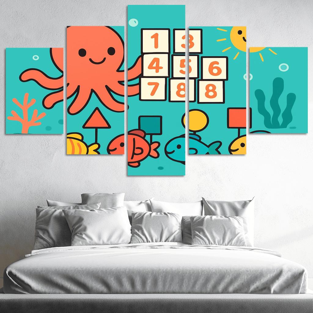 Coral Reef Math Parade custom paintings frame