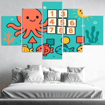Coral Reef Math Parade custom paintings frame