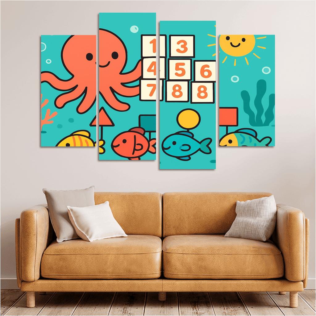 Coral Reef Math Parade custom paintings frame