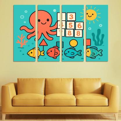 Coral Reef Math Parade custom paintings frame
