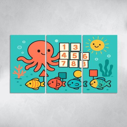 Coral Reef Math Parade custom paintings frame