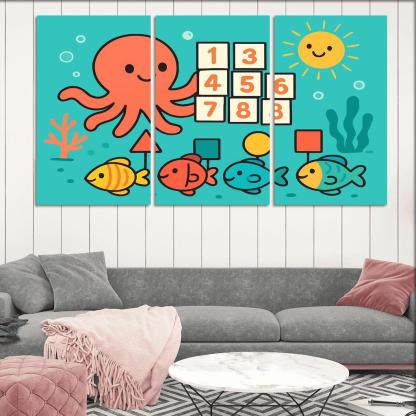 Coral Reef Math Parade custom paintings frame