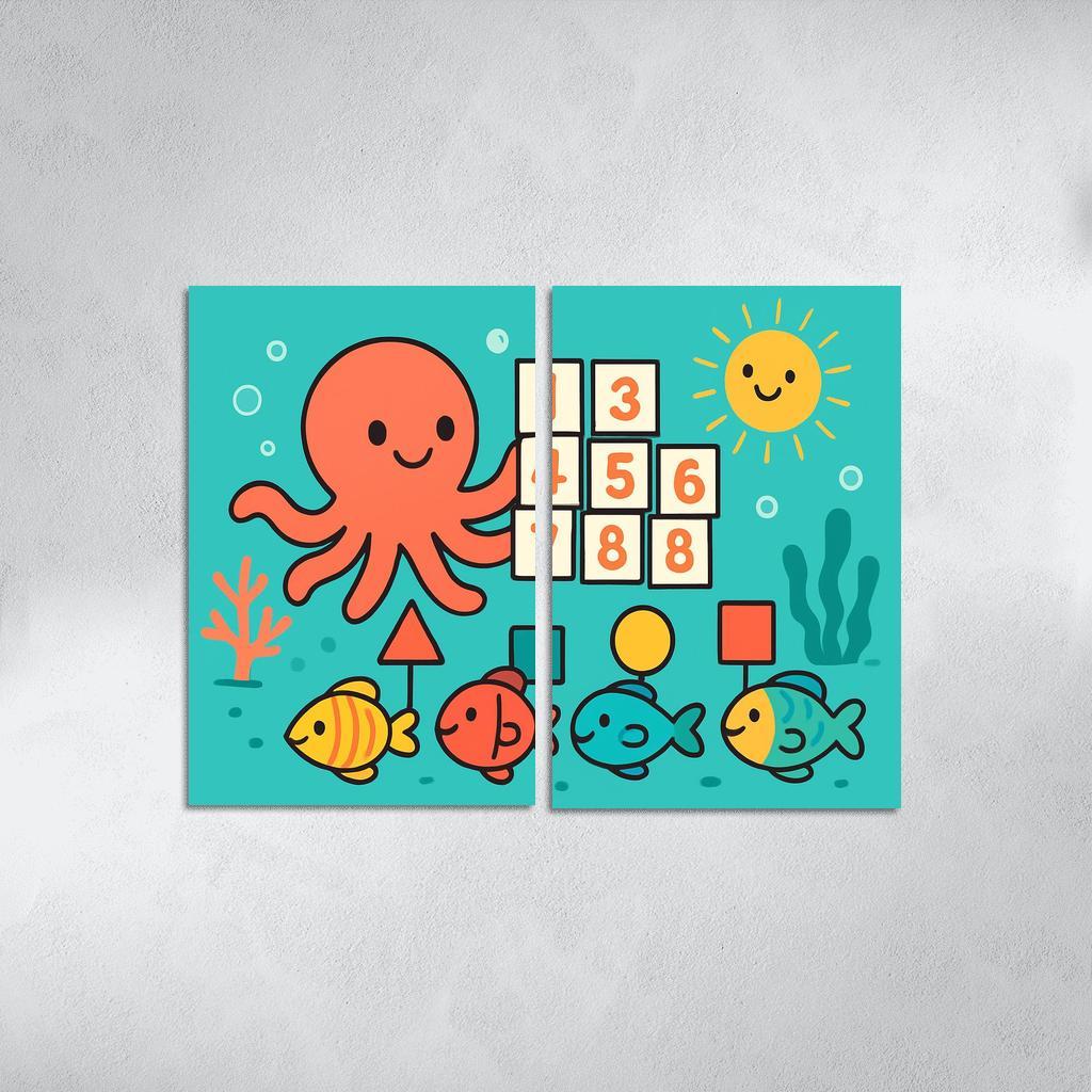 Coral Reef Math Parade custom paintings frame