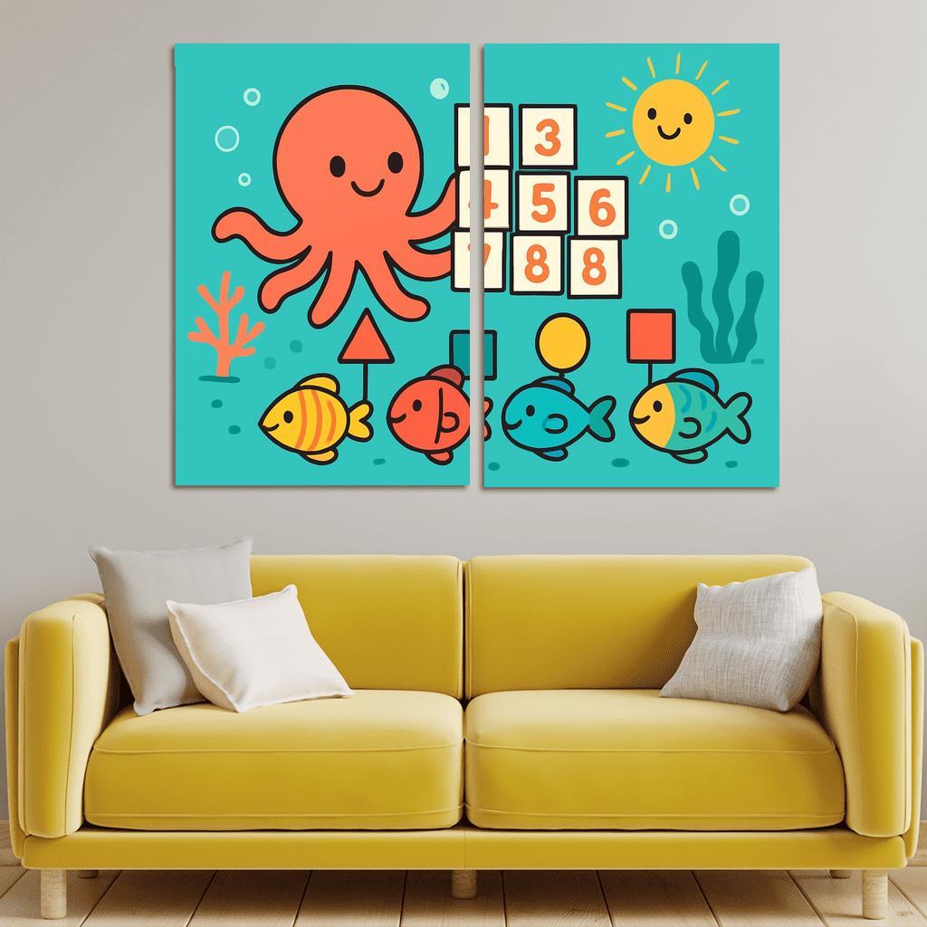 Coral Reef Math Parade custom paintings frame