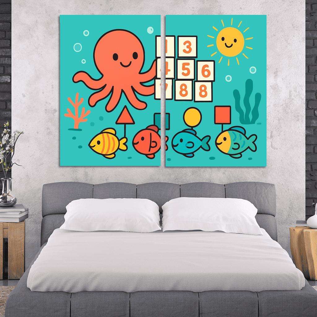 Coral Reef Math Parade custom paintings frame