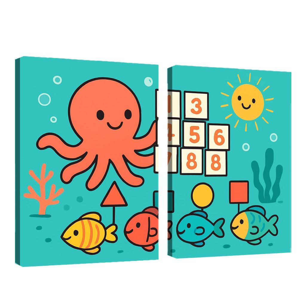 Coral Reef Math Parade custom paintings frame