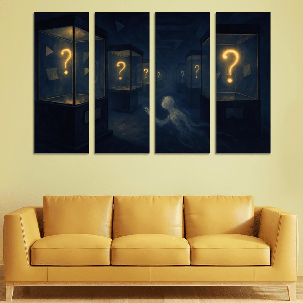 The Paradox Museum Of Unasked Questions canvas paintings frame