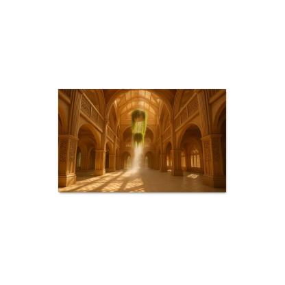 Porous Timber Cathedral Atrium custom paintings frame