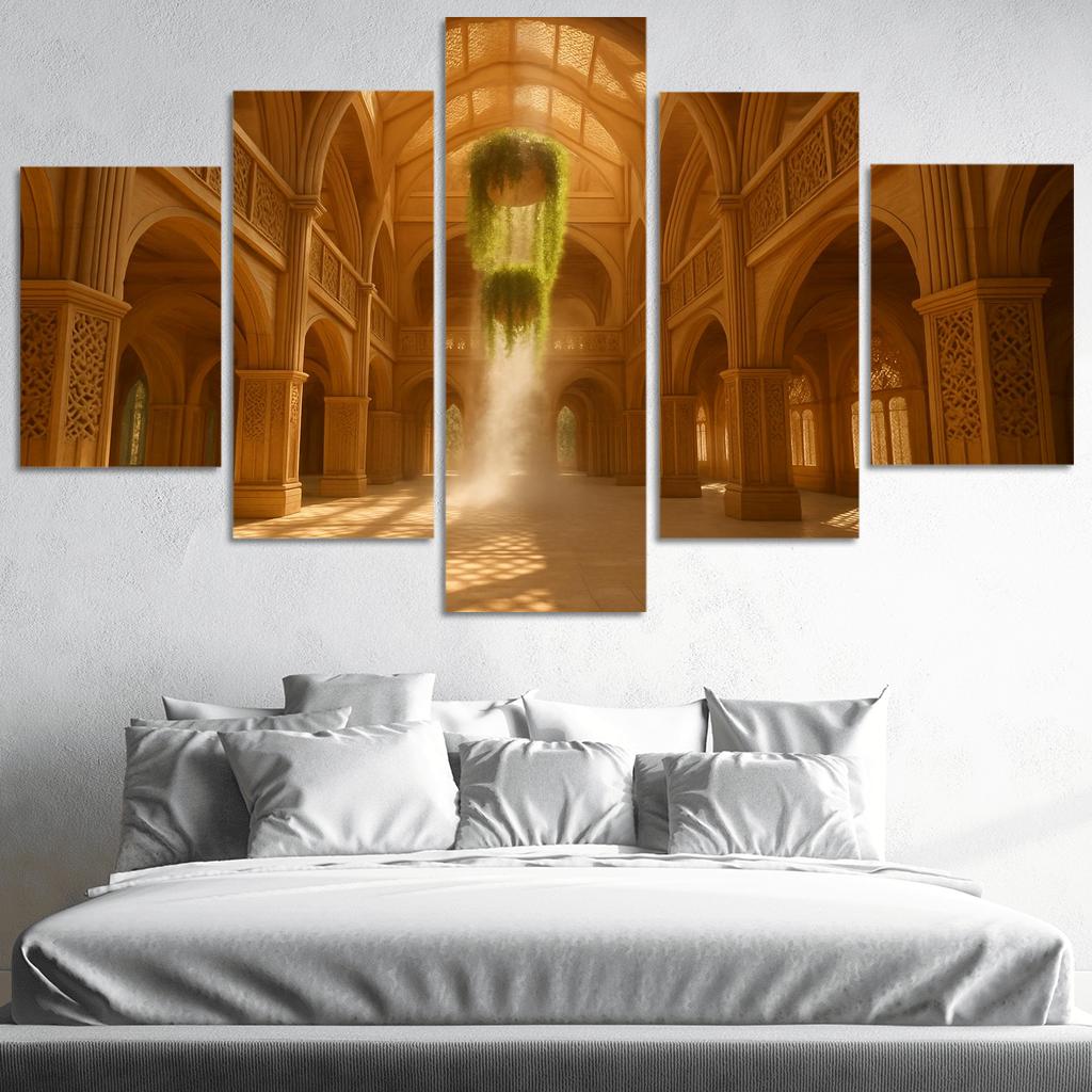 Porous Timber Cathedral Atrium custom paintings frame