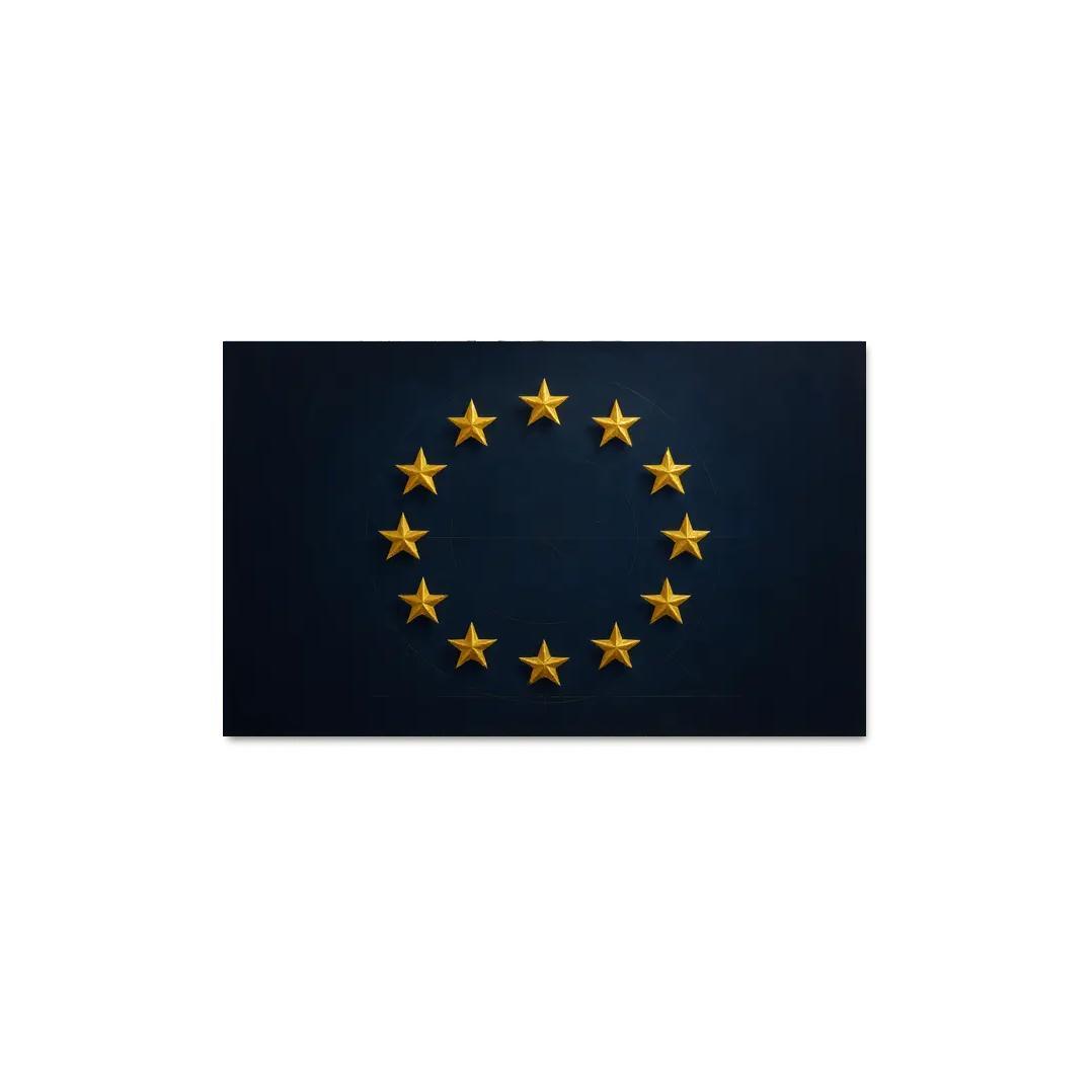 Stars Within The Circle The Flag Of The European Union Reimagined abstract paintings frame