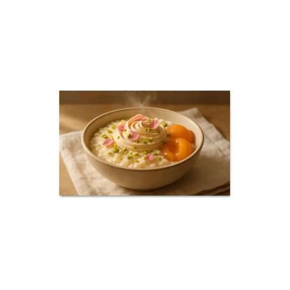 Pistachio Rose Rice Pudding With Poached Apricots modern paintings frame