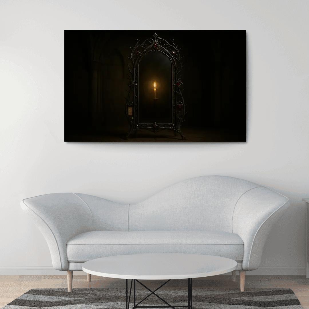 Iron Thorn Reliquary Mirror abstract paintings frame