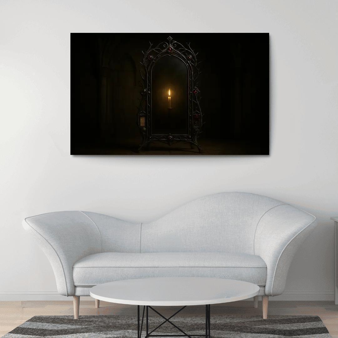Iron Thorn Reliquary Mirror abstract paintings frame