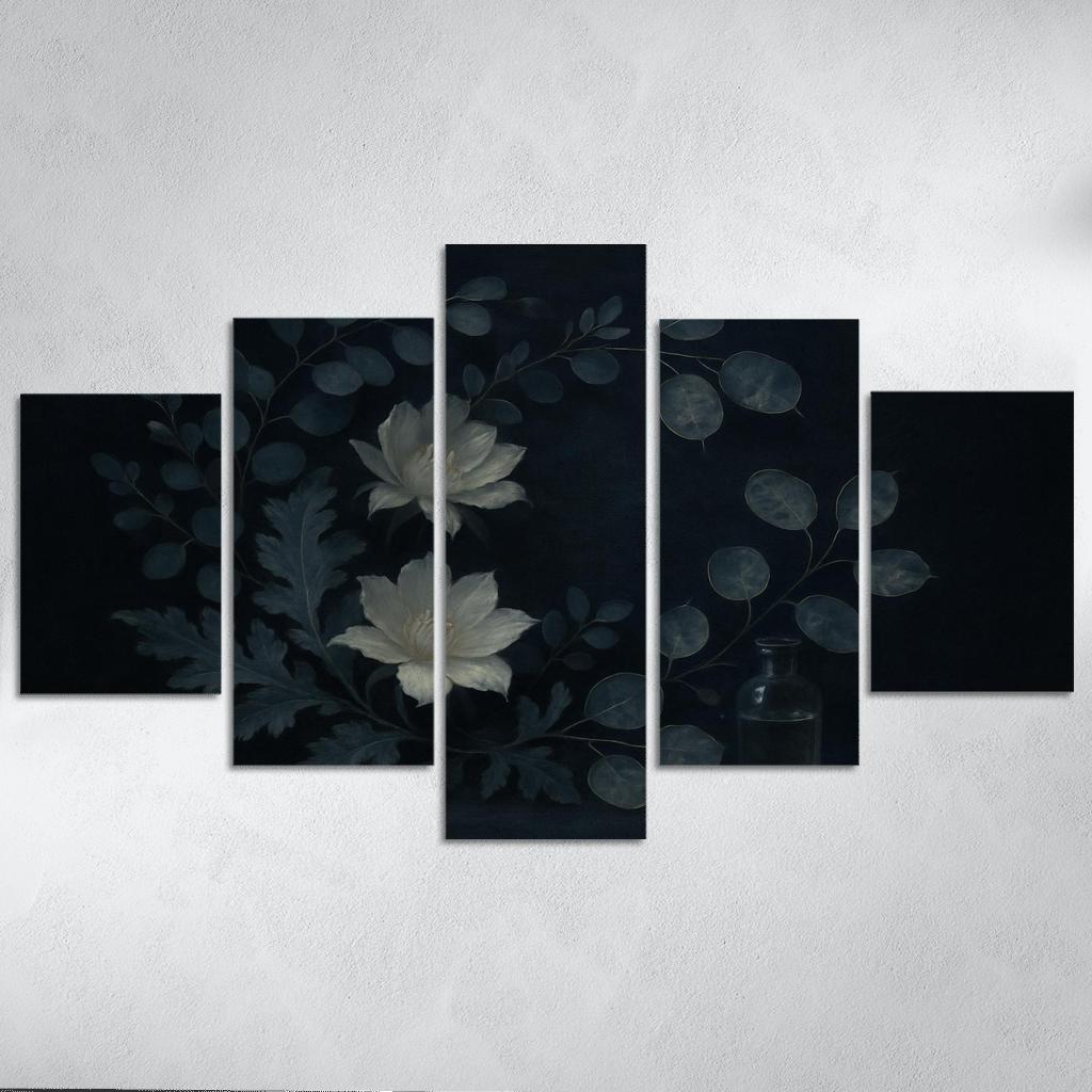Lunar Botanica Silver Leaf And Night Bloom Composition one-piece frames