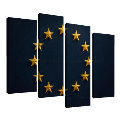 Stars Within The Circle The Flag Of The European Union Reimagined abstract paintings frame