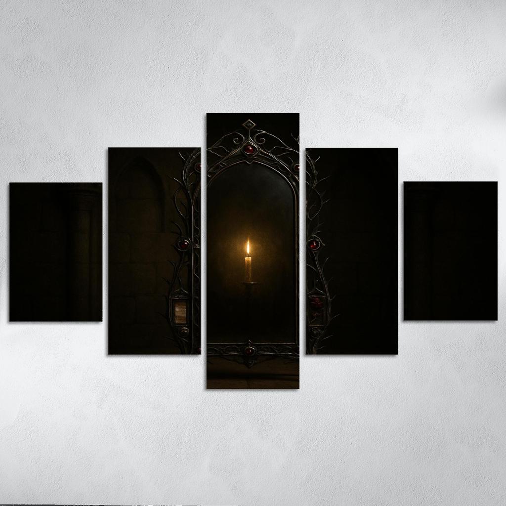 Iron Thorn Reliquary Mirror abstract paintings frame