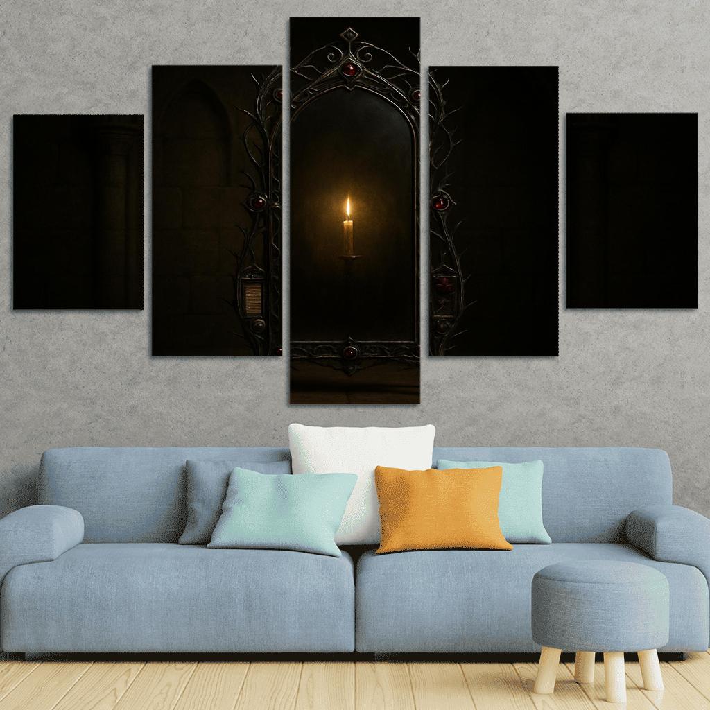 Iron Thorn Reliquary Mirror abstract paintings frame