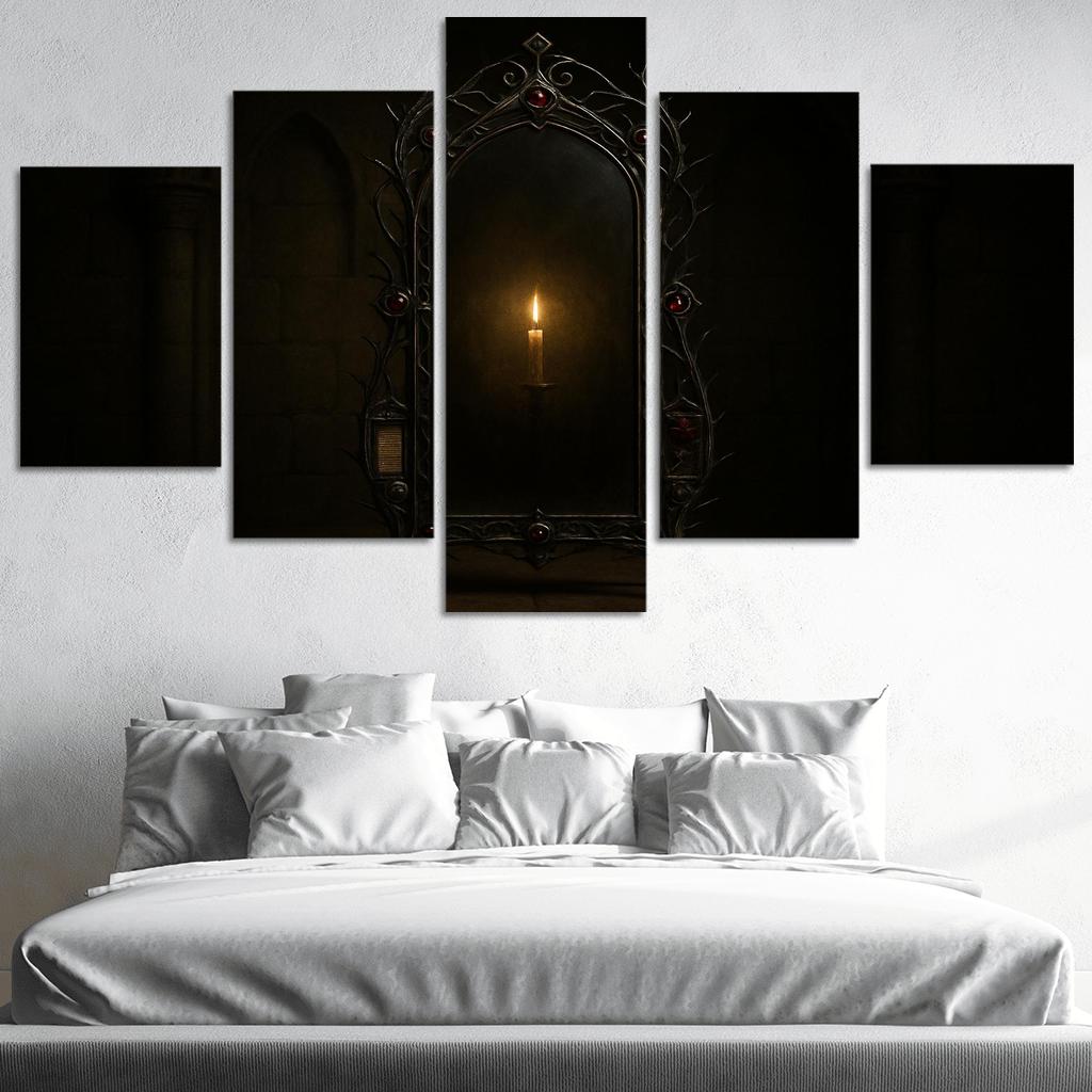 Iron Thorn Reliquary Mirror abstract paintings frame