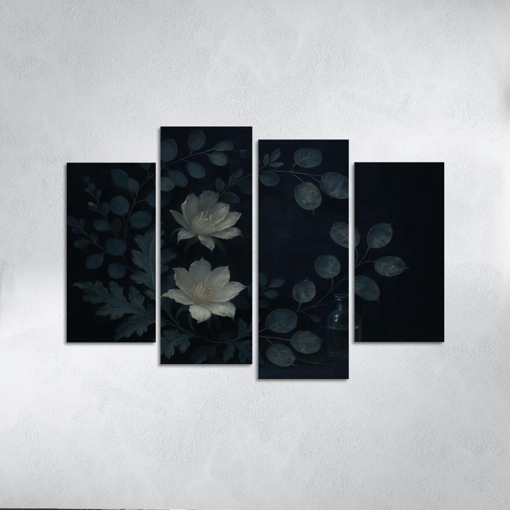 Lunar Botanica Silver Leaf And Night Bloom Composition one-piece frames