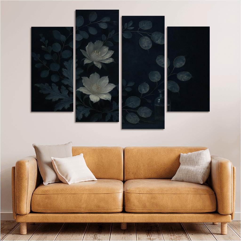 Lunar Botanica Silver Leaf And Night Bloom Composition one-piece frames