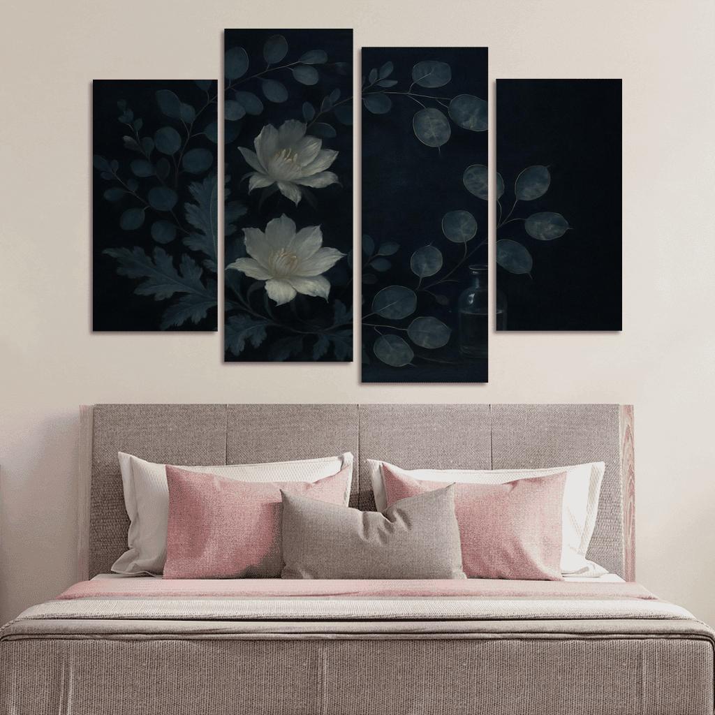 Lunar Botanica Silver Leaf And Night Bloom Composition one-piece frames