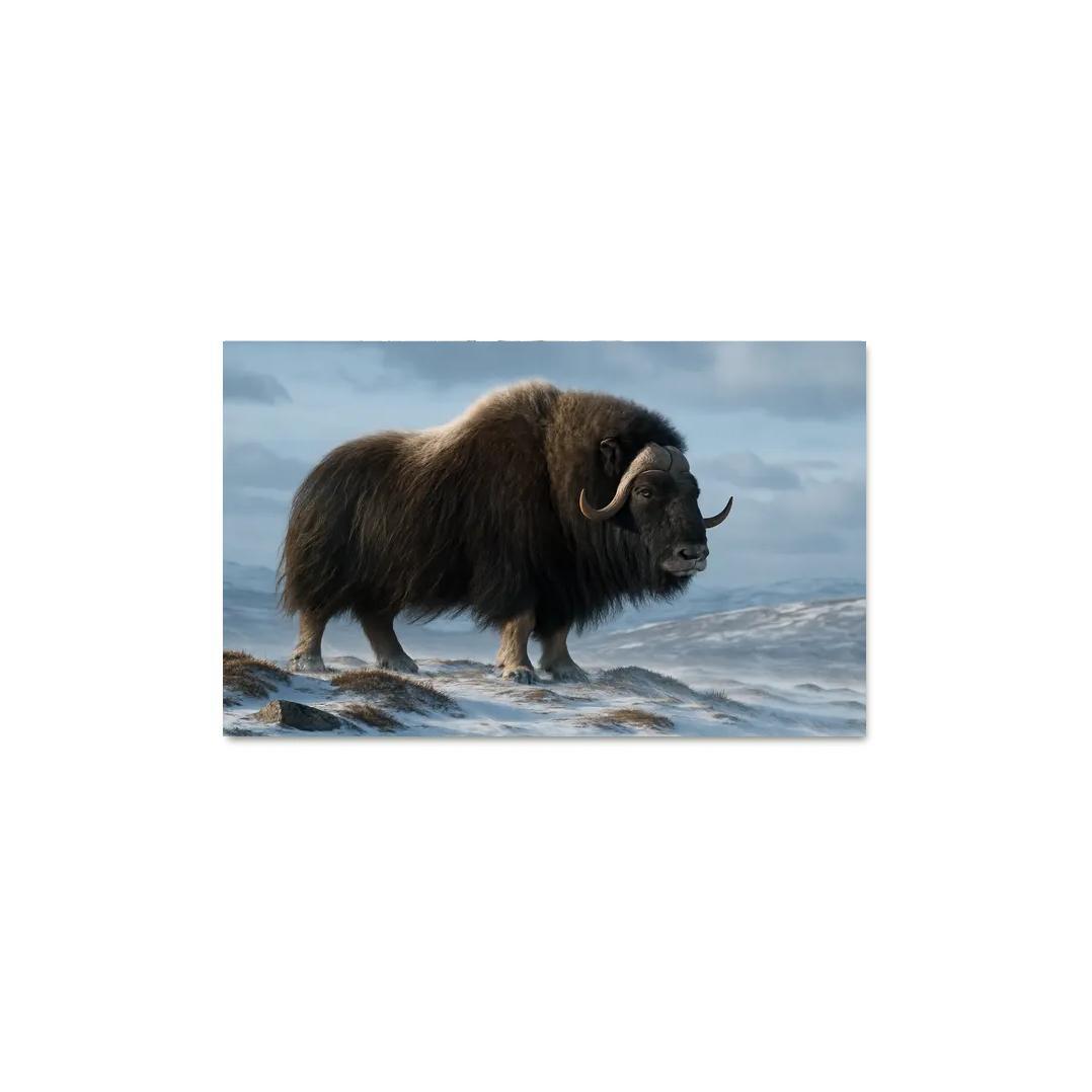 The Arctic Sentinel Musk Ox On Windswept Tundra oil paintings frame