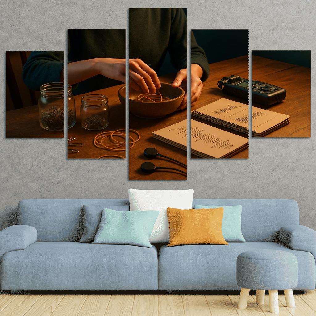 Analog Sound Mapping Create Music From Everyday Objects multi-panel paintings