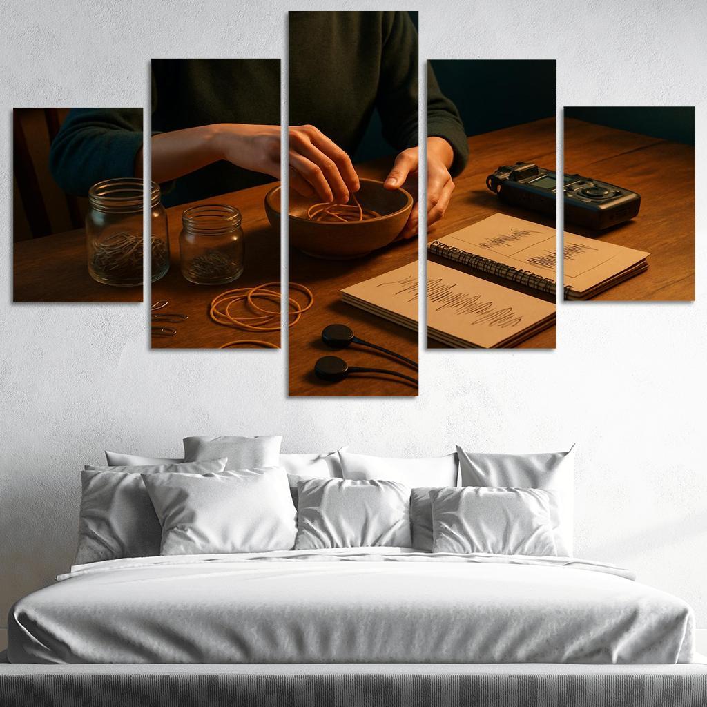 Analog Sound Mapping Create Music From Everyday Objects multi-panel paintings