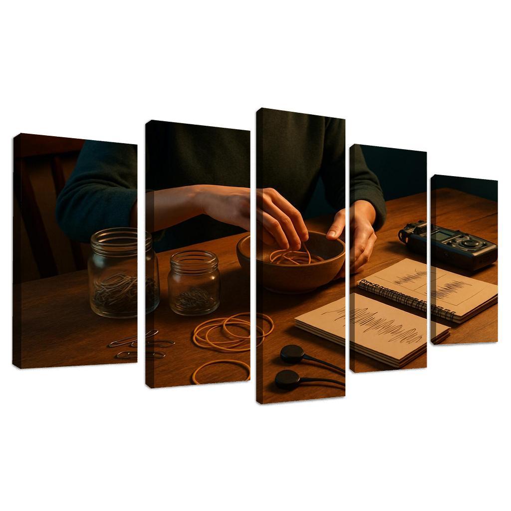 Analog Sound Mapping Create Music From Everyday Objects multi-panel paintings