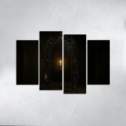 Iron Thorn Reliquary Mirror abstract paintings frame