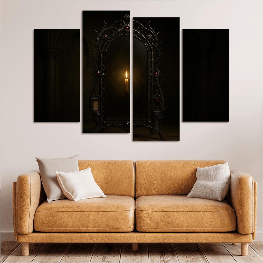 Iron Thorn Reliquary Mirror abstract paintings frame