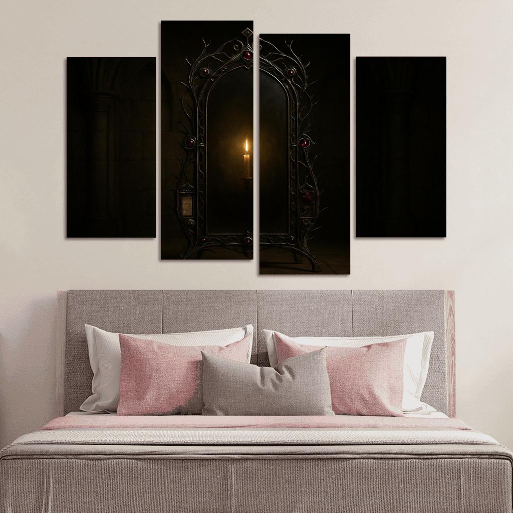 Iron Thorn Reliquary Mirror abstract paintings frame