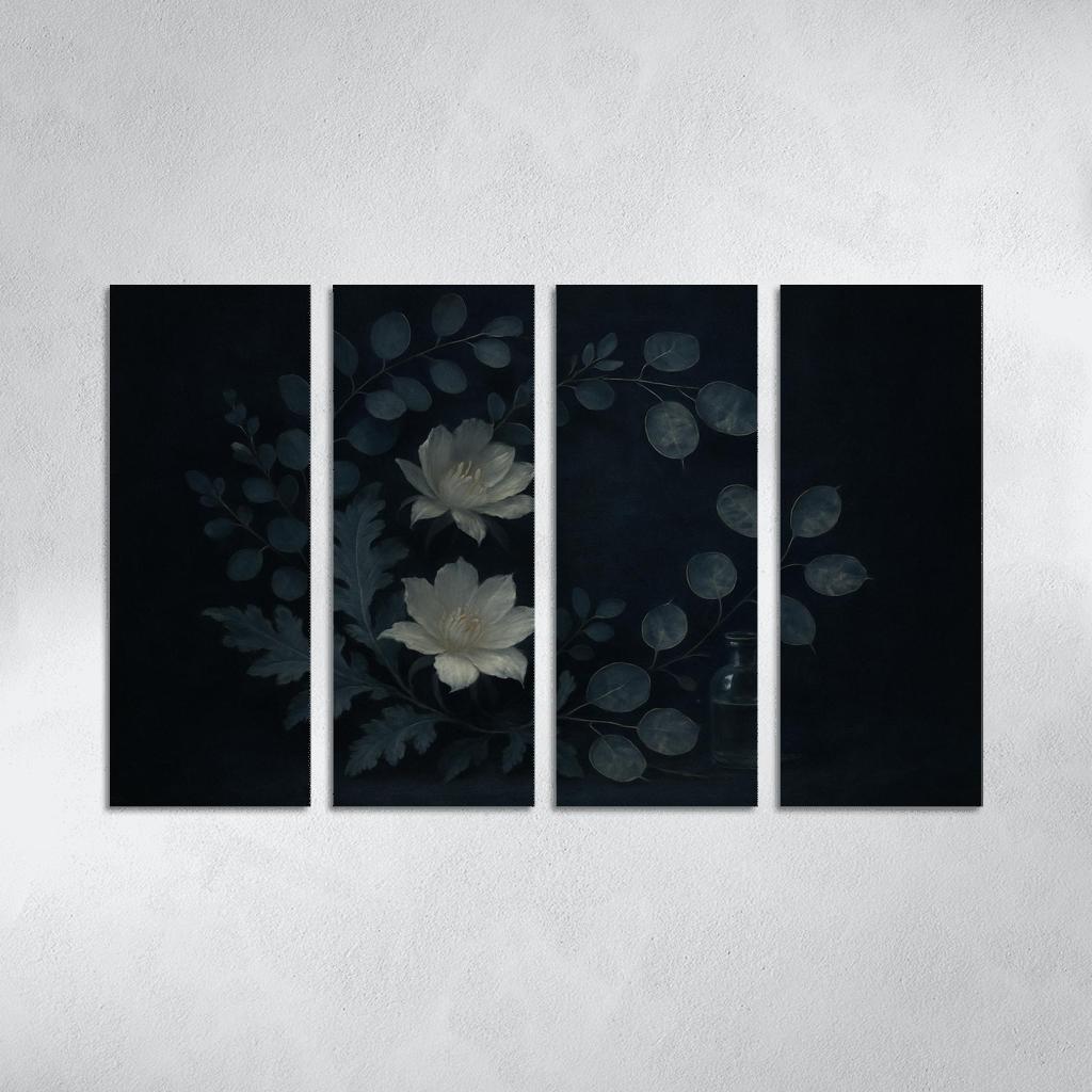 Lunar Botanica Silver Leaf And Night Bloom Composition one-piece frames