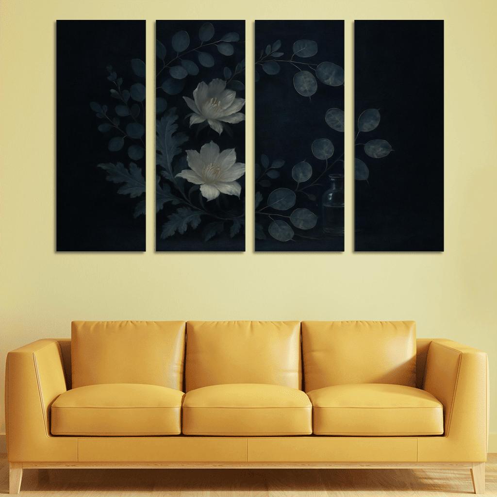 Lunar Botanica Silver Leaf And Night Bloom Composition one-piece frames