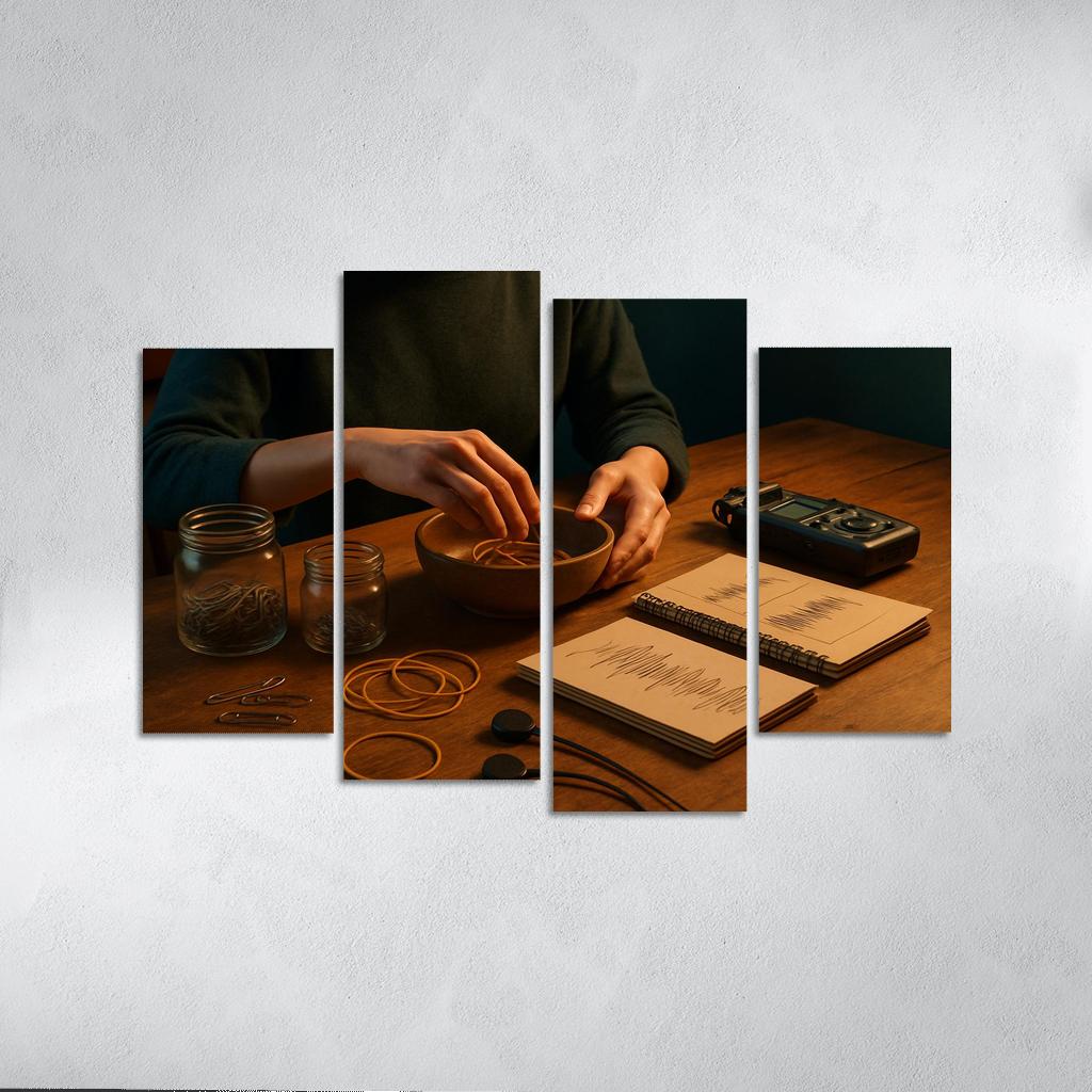 Analog Sound Mapping Create Music From Everyday Objects multi-panel paintings