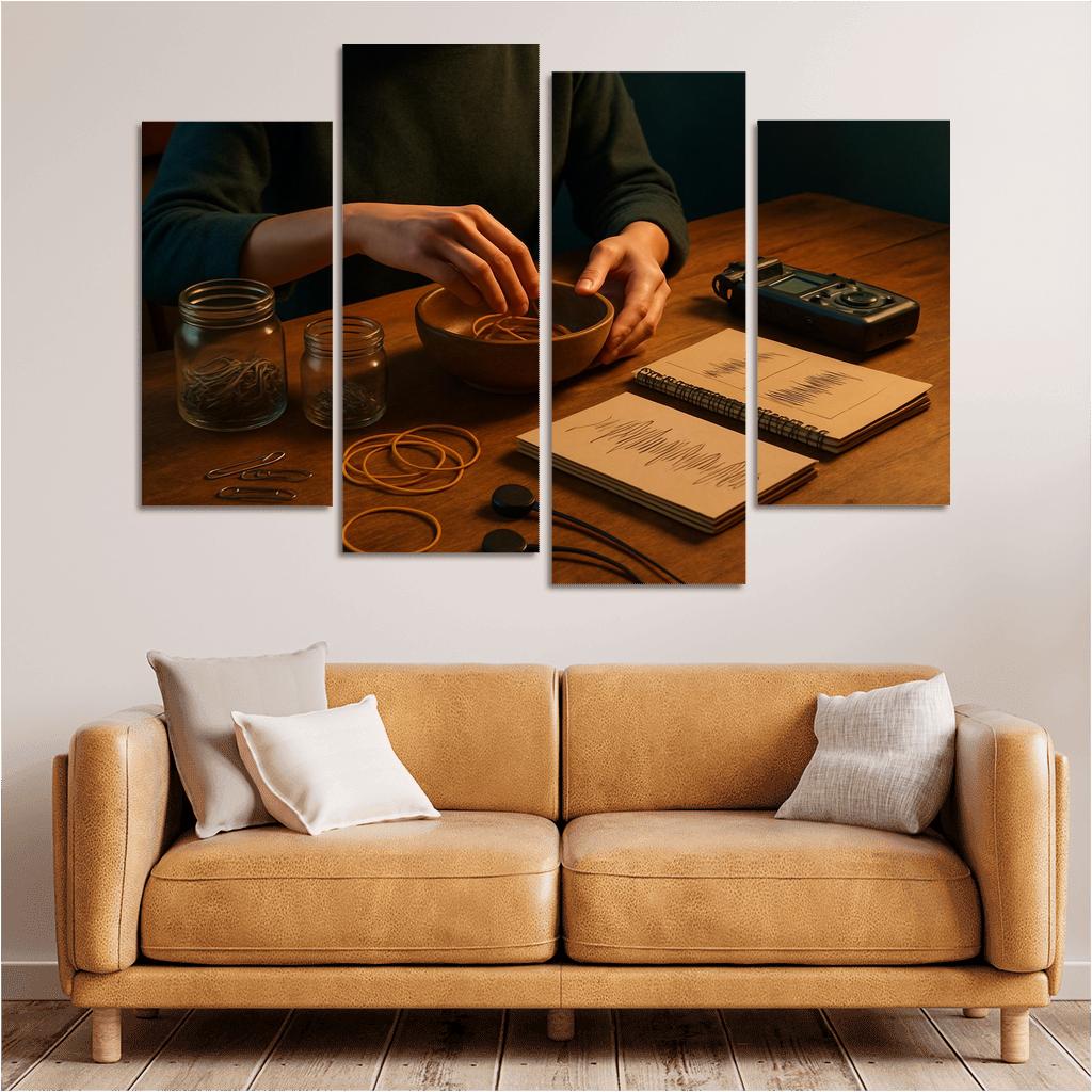 Analog Sound Mapping Create Music From Everyday Objects multi-panel paintings