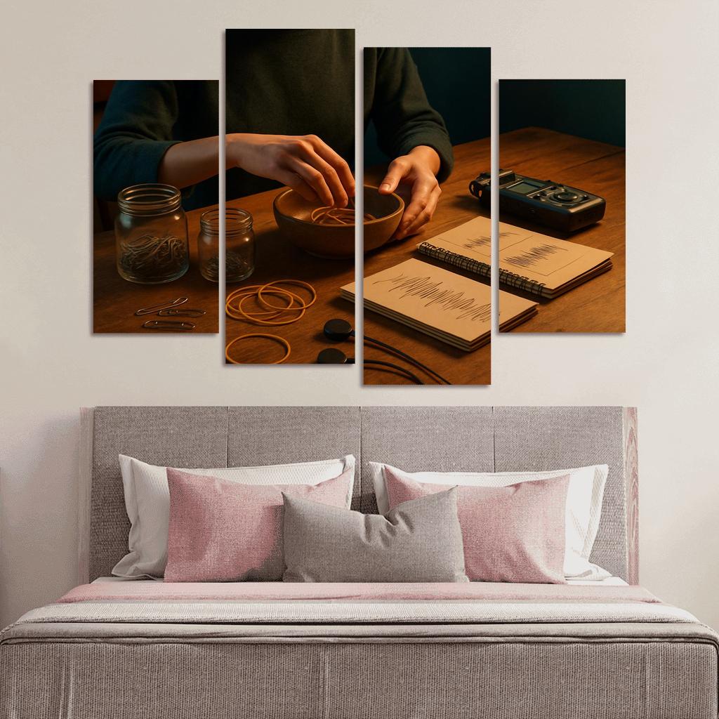 Analog Sound Mapping Create Music From Everyday Objects multi-panel paintings