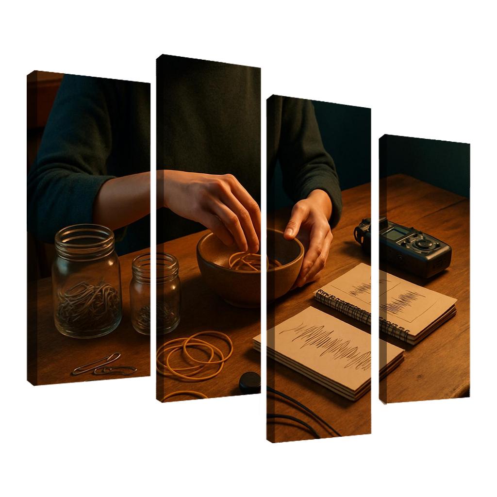 Analog Sound Mapping Create Music From Everyday Objects multi-panel paintings