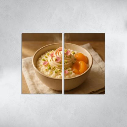 Pistachio Rose Rice Pudding With Poached Apricots modern paintings frame