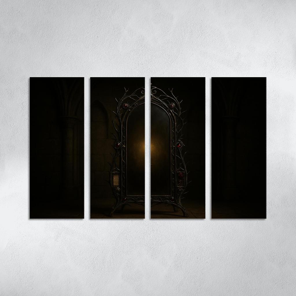 Iron Thorn Reliquary Mirror abstract paintings frame
